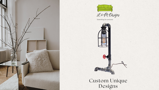 Handcrafted Industrial Pipe Table Lamp