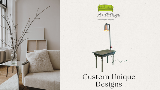 Industrial Lamp End Table | Upcycled Functional Art | Handmade by L & M Designs