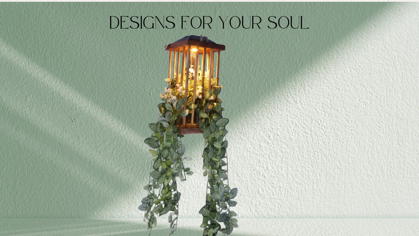 Handcrafted Rustic Hanging Lantern Planter
