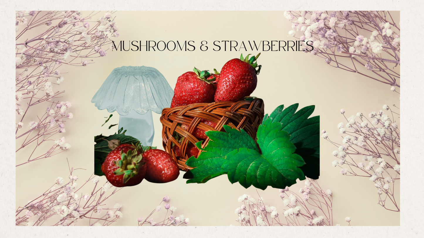 Handmade Glass Garden Mushrooms