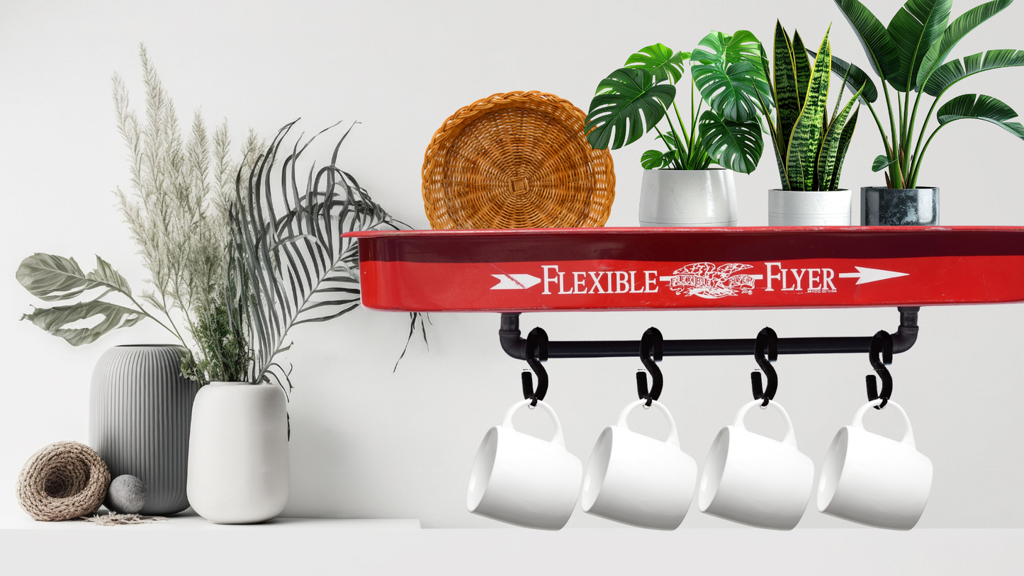 Handcrafted Wagon Shelf | Functional Wall Shelf | Rustic Home Décor