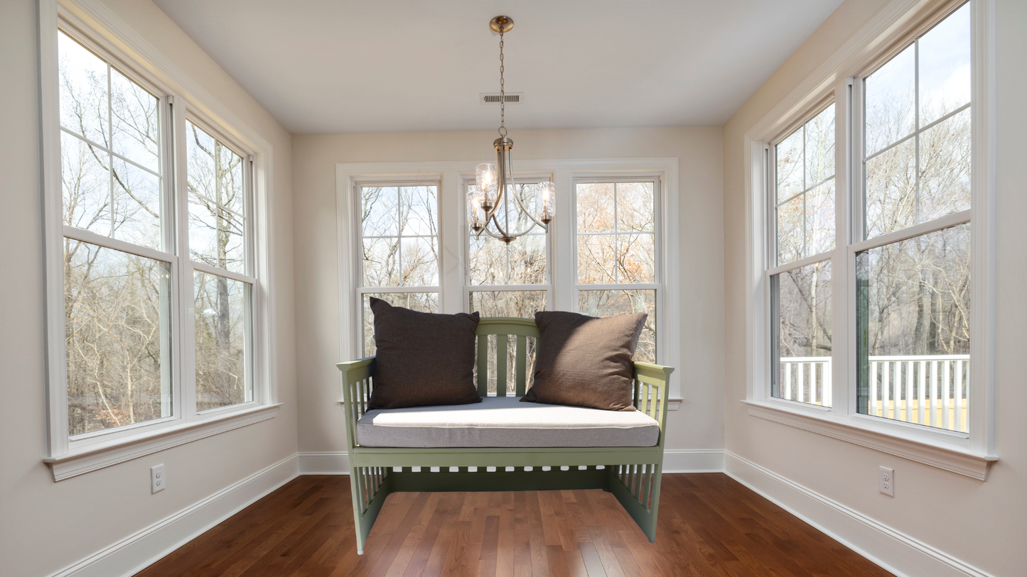 Handcrafted Day Bed Bench | Garden Bench with Cushion & Pillows | Outdoor Seating