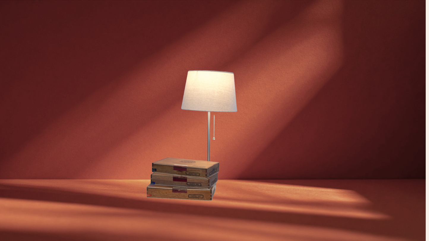 Artisan Cigar Box Table Lamps – One-of-a-Kind Handmade Lighting