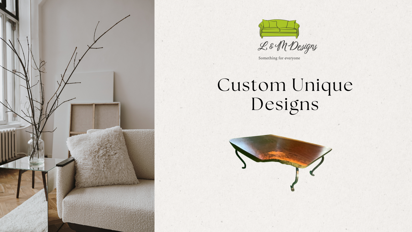 Elegant Live-Edge Walnut Coffee Table | Custom Iron Legs & Hand-Rubbed Danish Oil