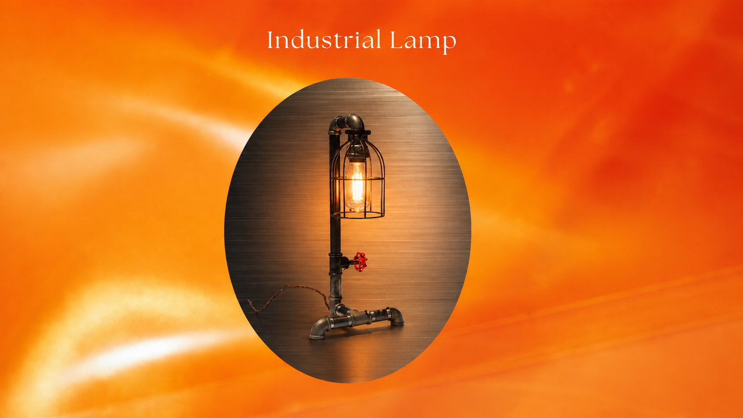 Handcrafted Industrial Pipe Table Lamp