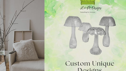 Frosted Glass Garden Mushrooms | Whimsical Yard Art | Outdoor Garden Decor