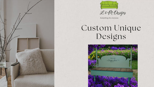 Custom 'This is our happy place' Headboard Garden Bench